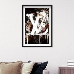 Instinct Style A King In Full Bloom Glitter Embellished Framed Wall Decor